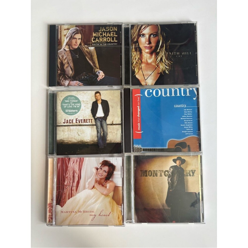 Country Music CD Lot — 6 Albums, Excellent Condition